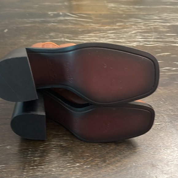 NEW $180 Franco Sarto Paula brown leather heel ankle boot women size 8.5 - Picture 8 of 8